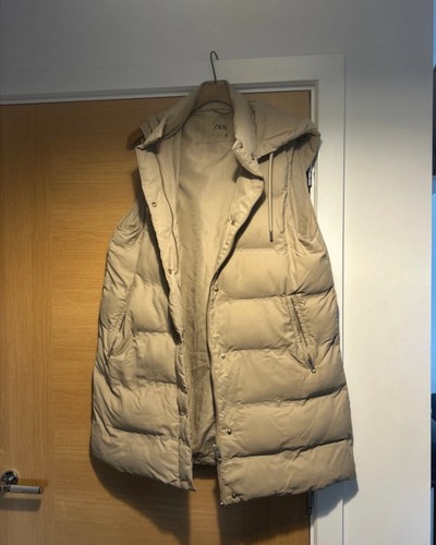 Zara longline bodywarmer beige - longline,