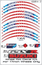 SUZUKI GSXR Motorcycle Wheel Rim Stickers Decals Stripes Kit