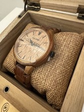 Holzkern Watch Quartz Wood Stainless Steel Gold Tone Miyota Natural Sustainable