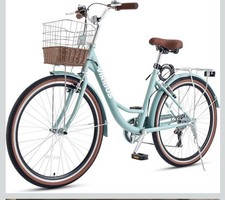 Viribus Women's Comfort Bike 66 cm 7 Speed Bicycle for Women Beach Cruiser Bike