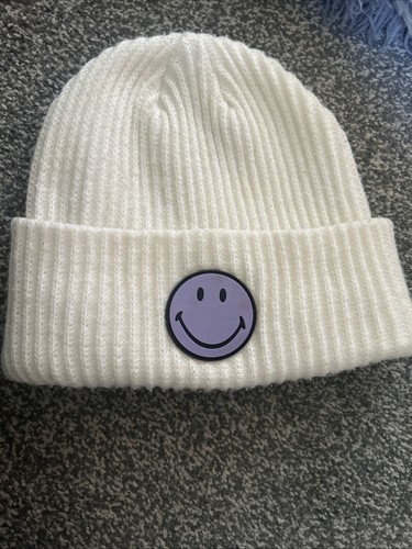 Smiley beanie hat cream - h&m,