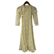 Vintage Dress Yellow Floral