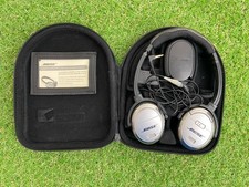 BOSE QC3 NOISE CANCELLING WIRED OVER EAR HEADPHONES + CASE & ACCESSORIES (C119)