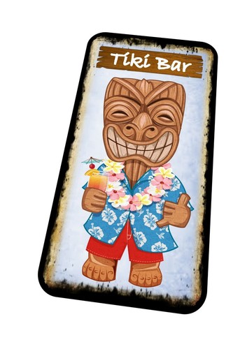 Tiki bar sign vintage kitchen - sign,