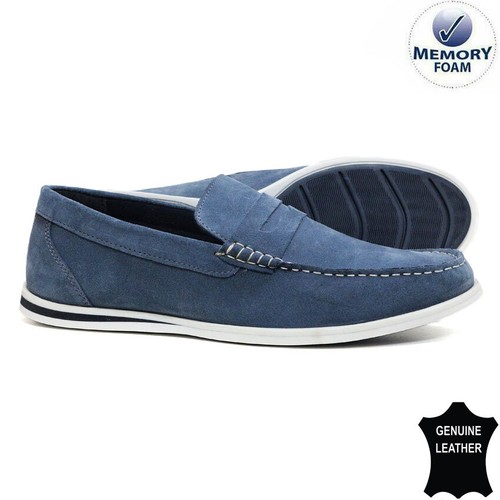 Mens leather slip walking - slip, on
