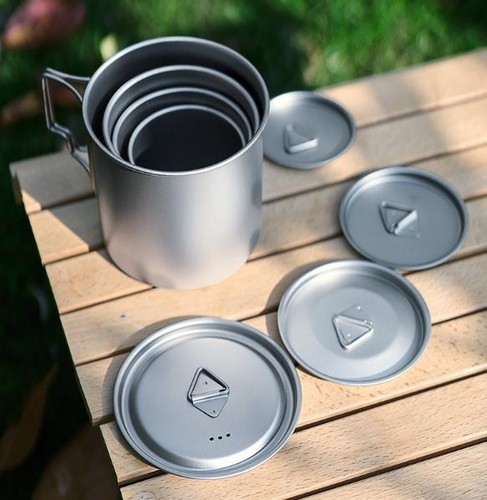 Ultralight titanium cup mug - titanium,