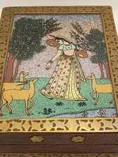 Vintage Gemstone Painting On