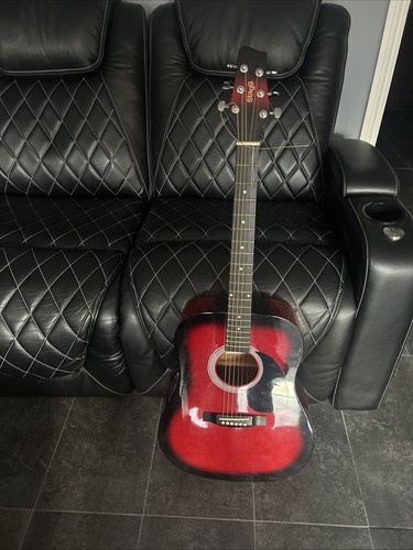 Stagg red and - black, acoustic