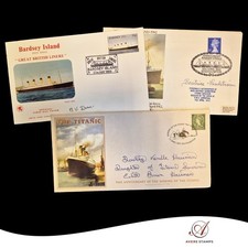 A Collectable Group of 3x Titanic FDC - Includes 2x Signed by Titanic Survivors
