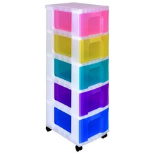 5 Drawer Storage Tower 12L