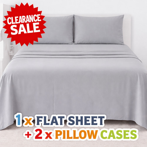 Flat sheets with pillowcases - with,