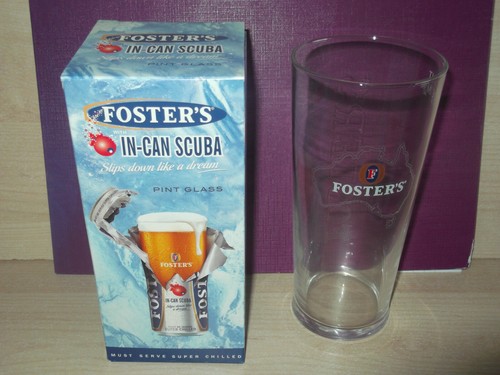 Foster lager etched logo - foster's,