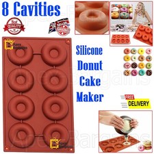 Silicone Donut Doughnut Muffin Soap Cake Pan Maker Mould Ice Tray Mold Baking UK