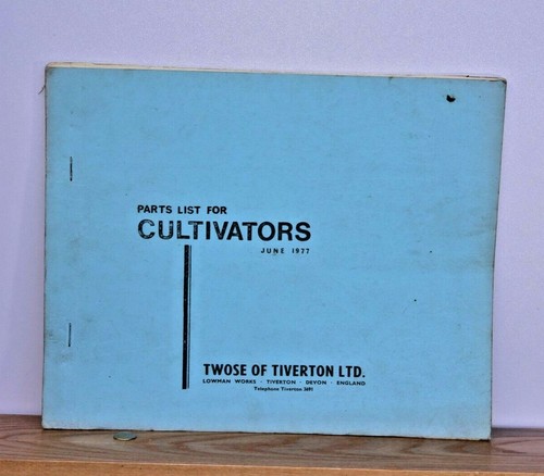 Twose cultivators parts list - cultivators,