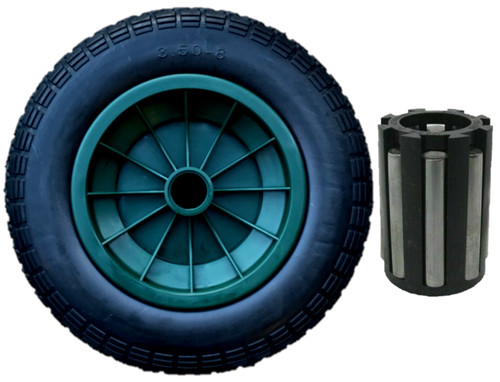 Green 14 puncture - 3.50-8, 14"