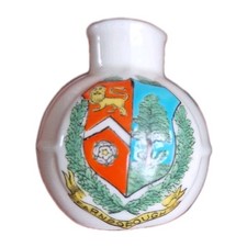 Vintage Swan Crested China Bound Bottle FARNBOROUGH