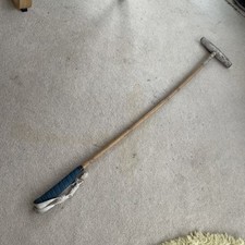 VINTAGE WOODEN HORSE POLO MALLET BAMBOO SHAFT SADDLESHOP HUNTINGTON NEW YORK USA