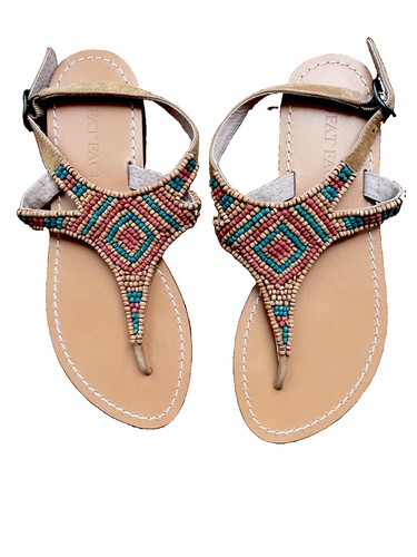 Fat face leather beaded - fat,