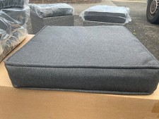 2 x good quality Alexander rose 15” square ash grey rattan Garden stool cushions