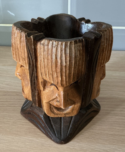 Vintage hand carved wooden - vintage,