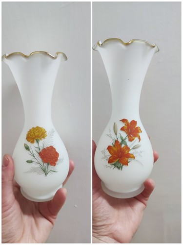 Set vintage milk glass - of,