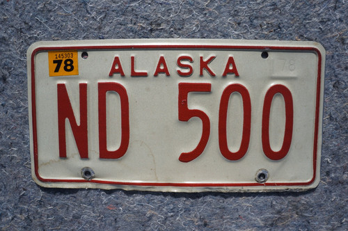 1978 alaska license plate - plate, #