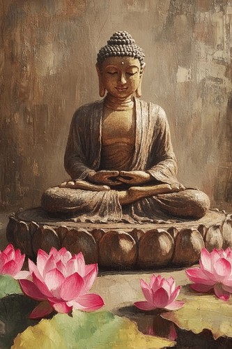 Buddha canvas picture print - buddha,