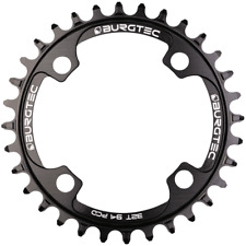 Burgtec 94mm BCD Thick Thin Chainring 30t 32t 34t Ring Aluminum Black SRAM MTB