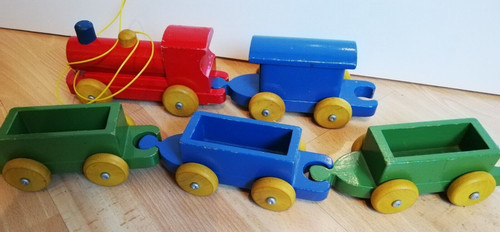 Vintage wooden five - (1970s),