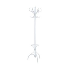 Kennedy 184cm White Finish Floor Standing Coat Rack Holder Stand Living Home Roo
