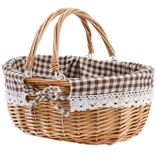 Peohud wicker picnic basket - peohud,