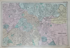 Antique 1895 Map - Plan of