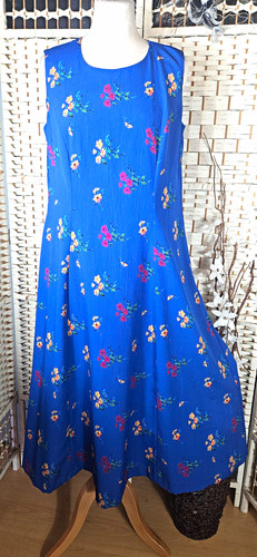 Leslie fay blue floral line - blue, a-line