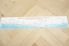 c1930s Liverpool Overhead Railway Map & Guide of the Railway & Docks 71cm x 13cm