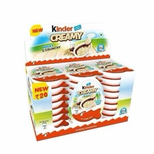 Kinder Creamy Crispy Rice Snack Full Box 24 X 19g Asian Chocolate With Spoon