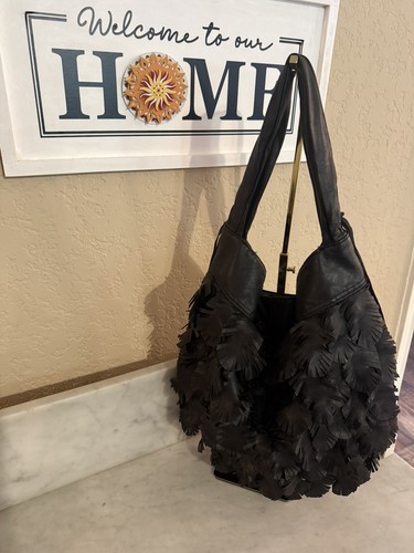 Bueno black ruffle faux - ruffle,
