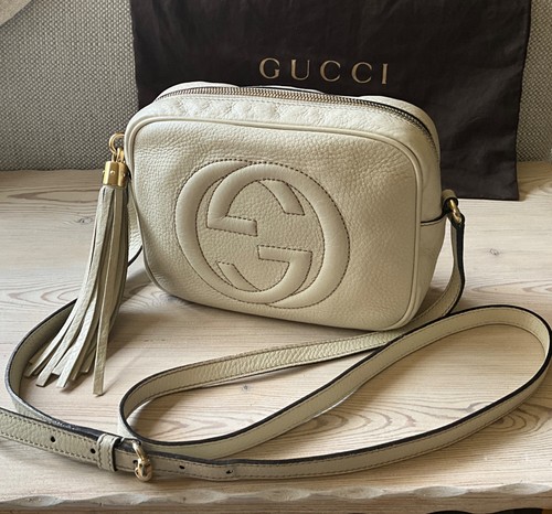 Gucci cream leather soho disco
