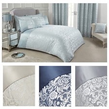 Duvet Set Embellished Jacquard Quilt Cover with Pillow Cases - Eden