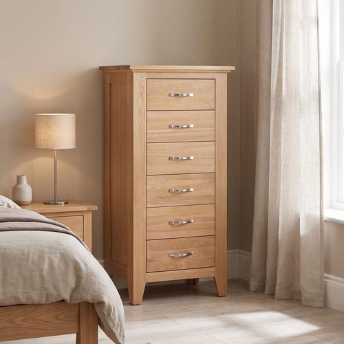 Solid oak tall chest - solid,