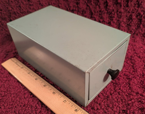 Vintage industrial metal card - metal,