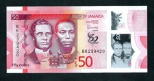Jamaica 50 Dollars 2022 Polymer UNC
