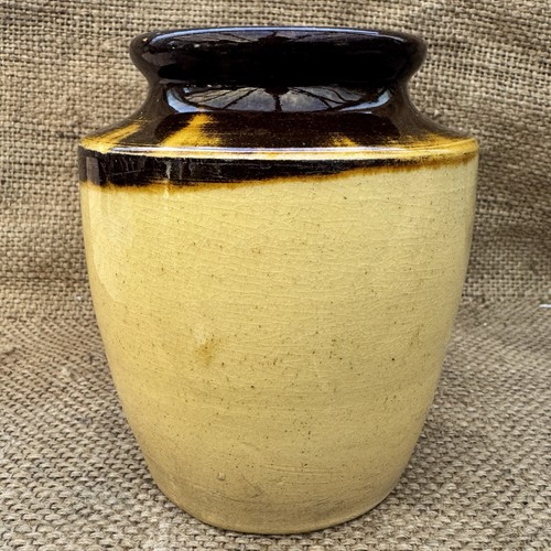 Antique stoneware pot brown - antique,
