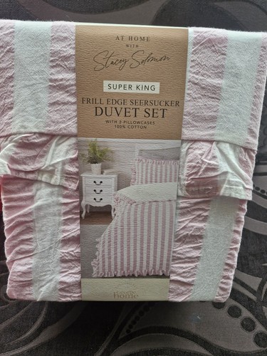 Frill edge seersucker duvet - frill,
