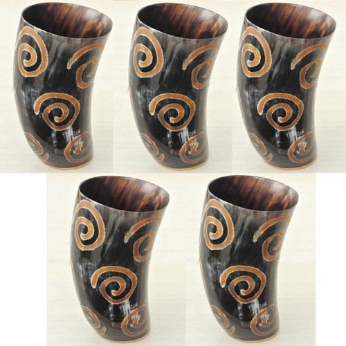 Cow horn tumblers with - 5,