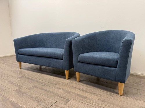 Blue fabric seater - blue, tub