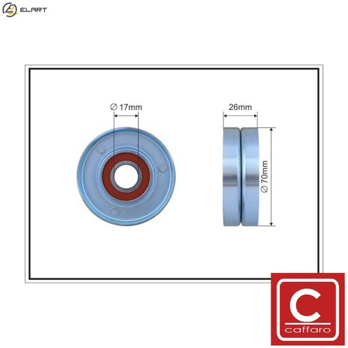 Tensioner pulley vribbed belt - vribbed,