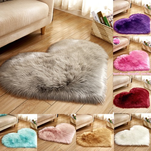 Soft area rug - rug, heart