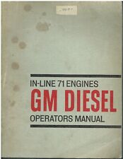 DETROIT DIESEL SERIES 71 3- 4- 6-CYL IND & MARINE DIESEL FACTORY OPERATOR MANUAL