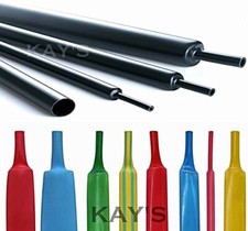 HEAT SHRINK TUBE ELECTRICAL SLEEVING CABLE WIRE HEATSHRINK TUBING ALL COLOURS
