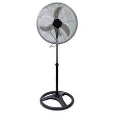 Prem-I-Air 18"(49 cm) Black/Silver Oscillating Pedestal HV Fan with 3 Speed S...